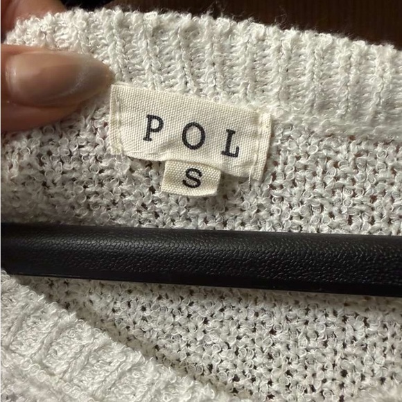 POL FLOWER DROPPED SHOULDER LONG SLEEVE KNIT TOP Sz: S - Picture 5 of 7